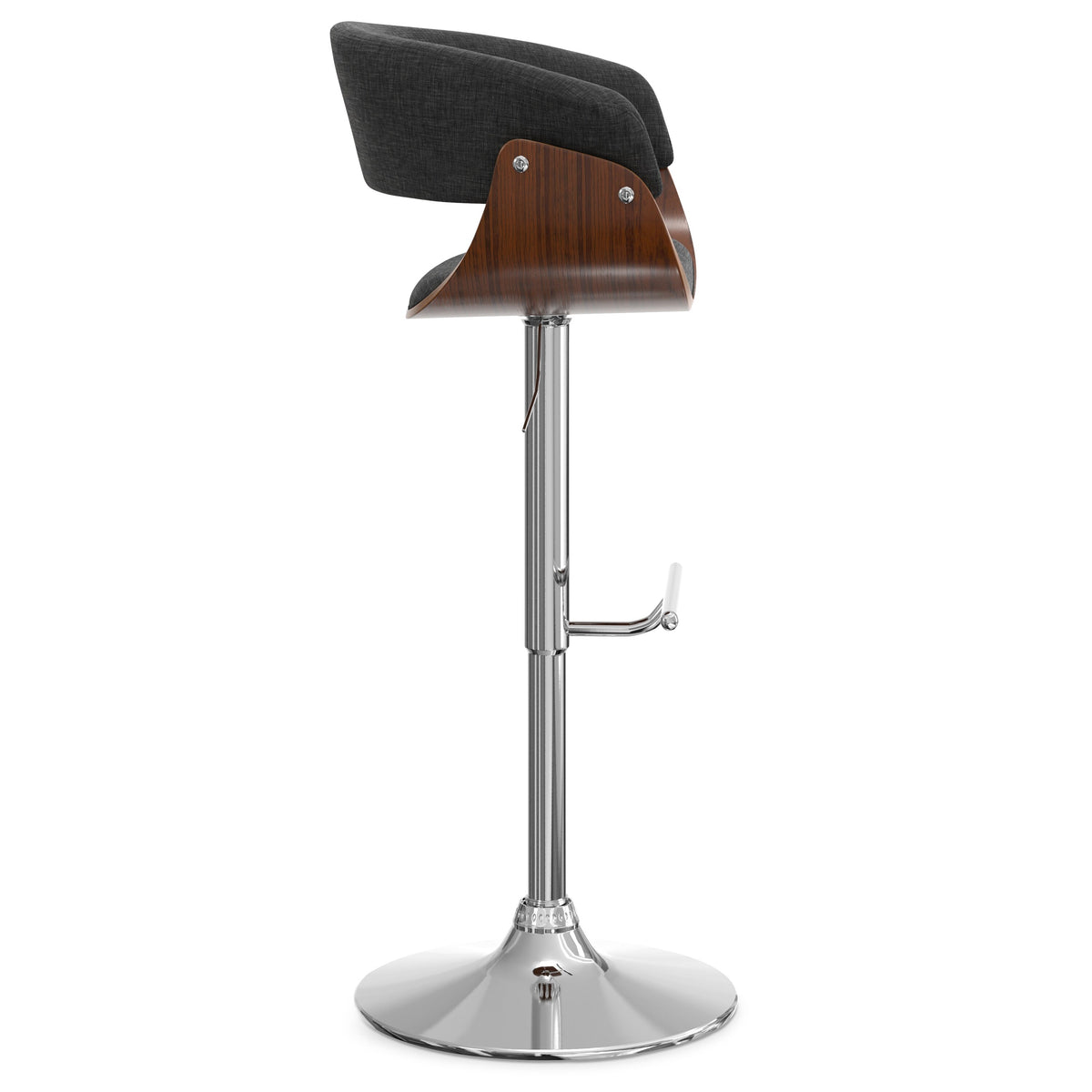 Charcoal Grey Adjustable Swivel Bar Stool I170
