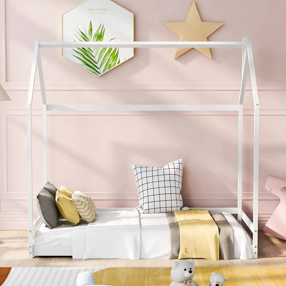 Wood Twin Size House Bed K58547
