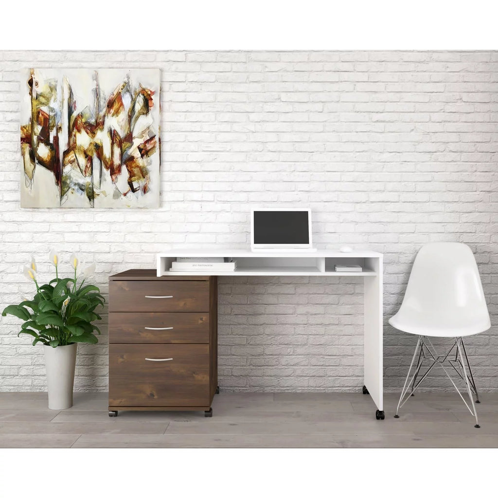 2 Piece Home Office Set White and Black B961444