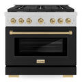 36 5.2 cu. ft. Gas Range with Convection Gas Oven in Stainless Steel with Black Matte Door G309069