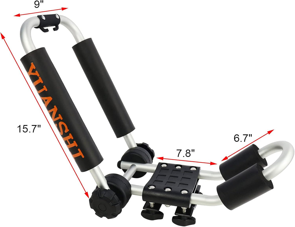 Folding Kayak Rack J-Bar Carrier with Ratchet Straps Pack of 2 Y5703
