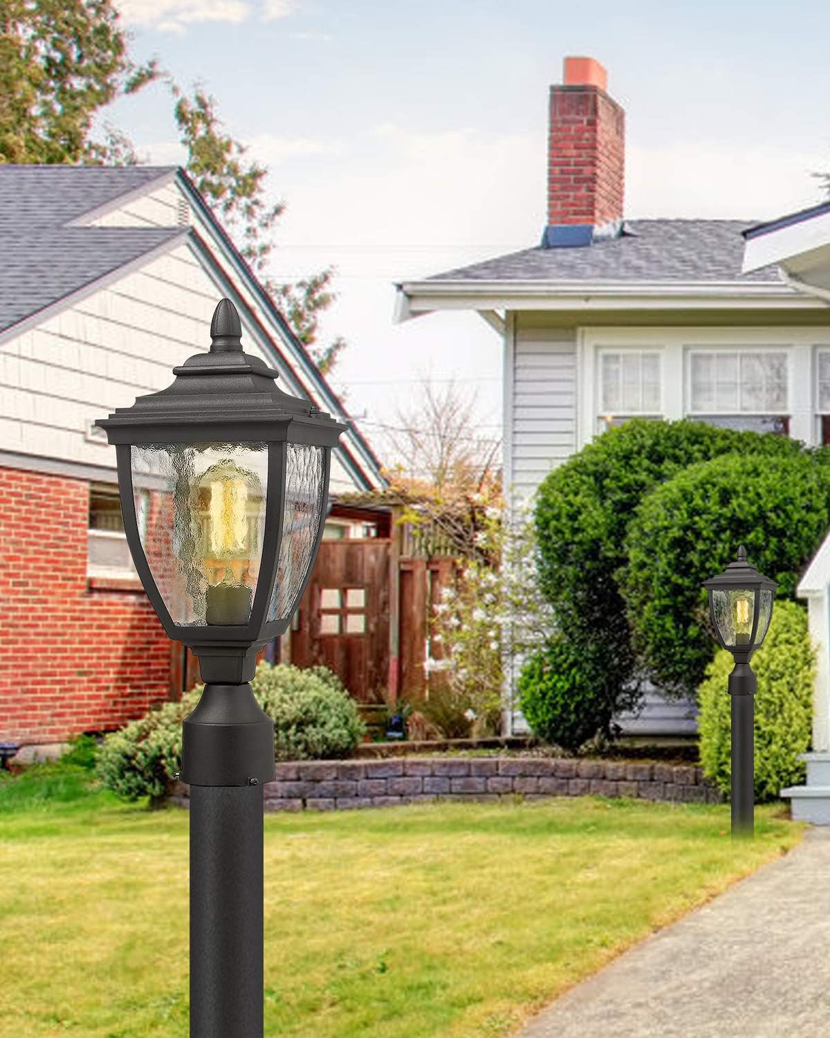 Sand Textured Black Die-cast Aluminum Outdoor Post Light A125