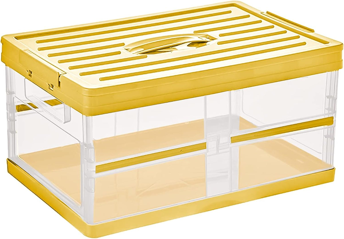 Foldable Plastic Storage Bin with Lid, Pack of 2 T81494