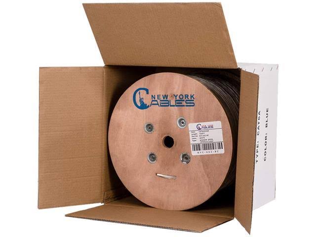 White Cat6a Plenum Pure Copper 1000ft UTP 23 AWG Cable P7401