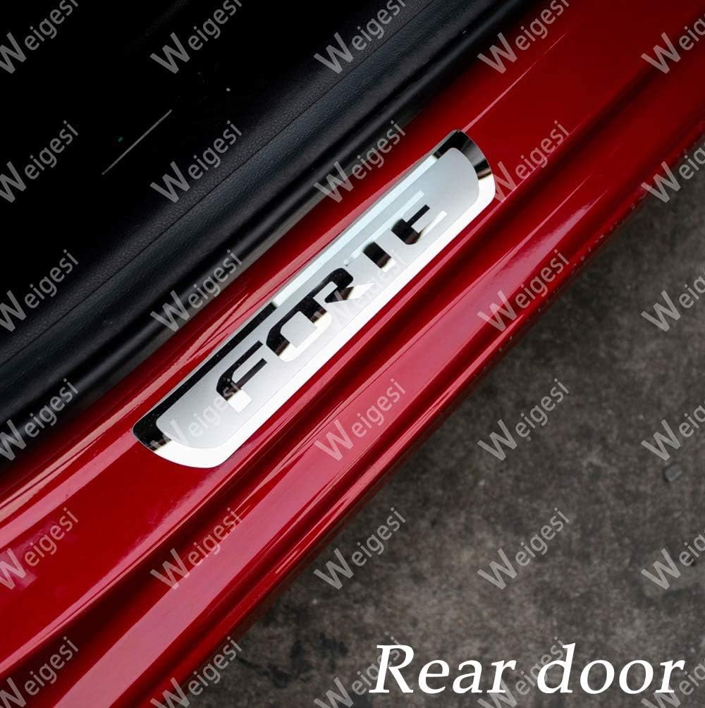4pcs Blue Steel Door Sill Protector Trim K904934