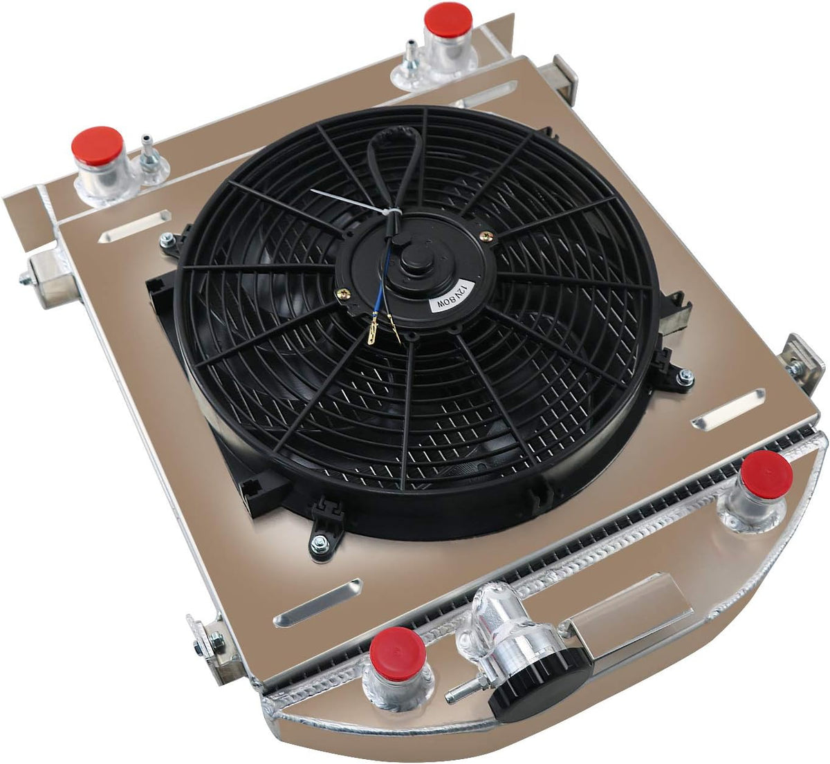 4 Row Aluminum Radiator with Shroud Fan Relay Y615