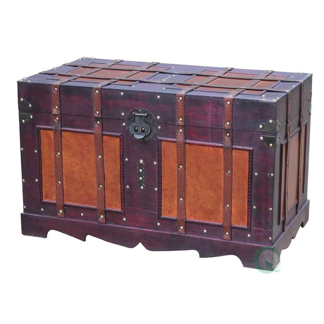 Antique Style Steamer Trunk J816