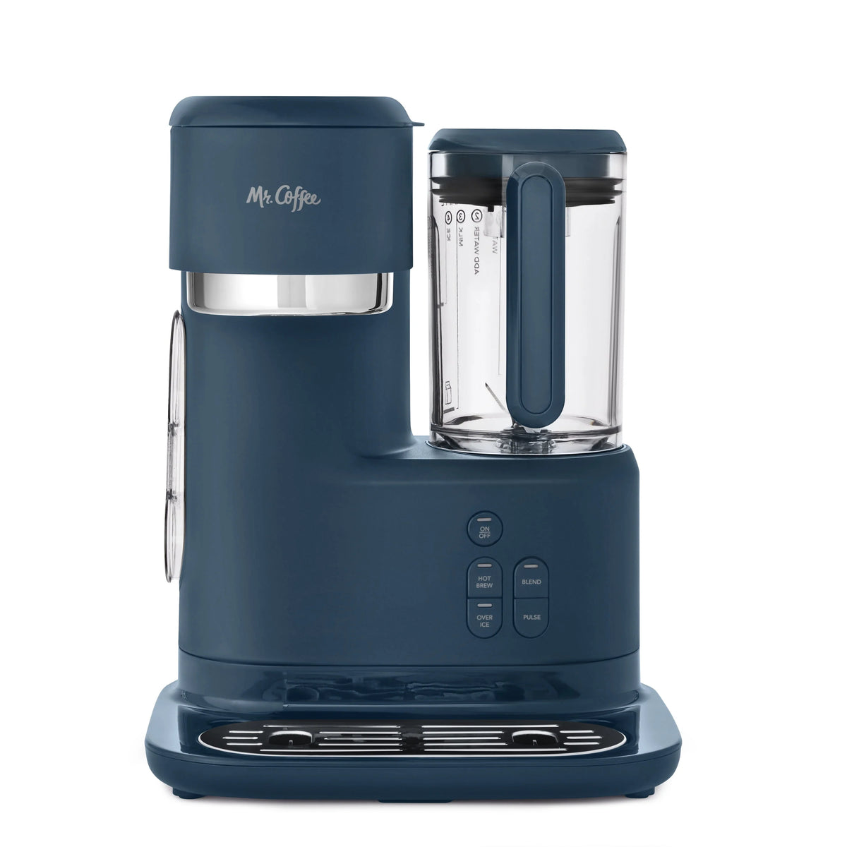 Navy Blue Single Serve Iced and Hot Coffee Maker and Blender U23403