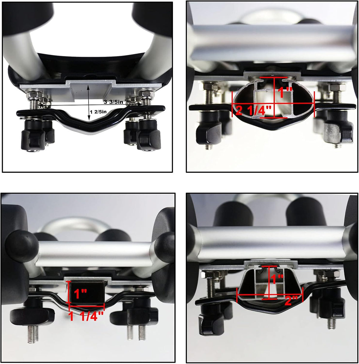 Folding Kayak Rack J-Bar Carrier with Ratchet Straps Pack of 2 Y5703