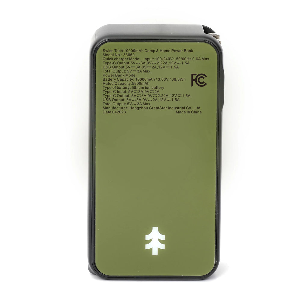 10000 mAh Portable Power Bank with Built-in Charging Cord X156