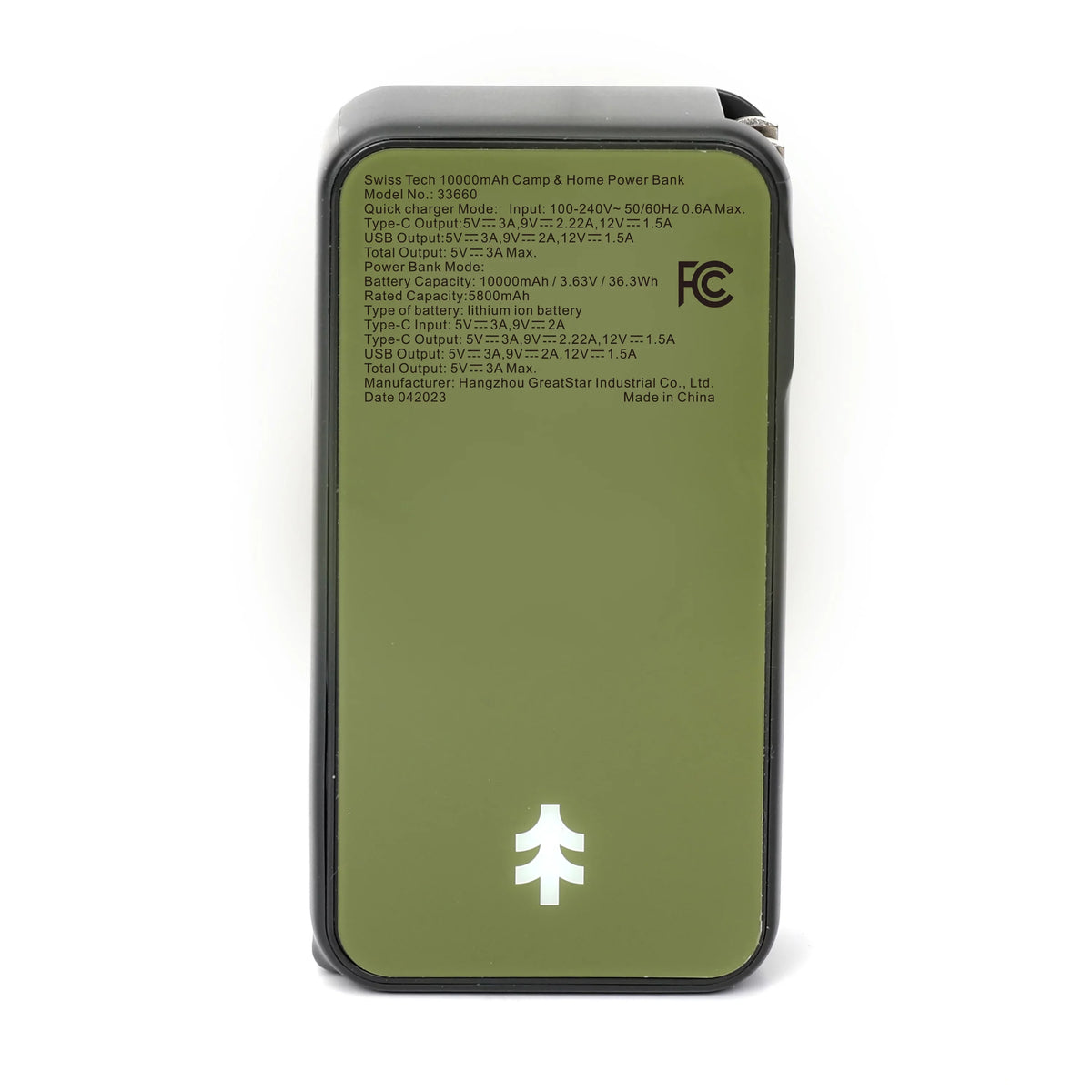 10000 mAh Portable Power Bank with Built-in Charging Cord X156