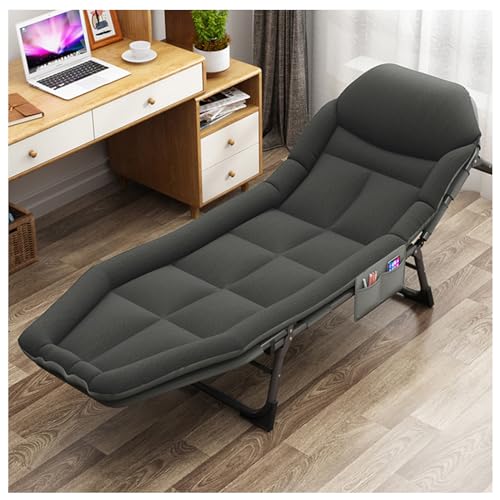 3 in 1 Folding Camping Cot Bed, 5 Positions Adjustable Patio Chaise Lounge Chair W3550