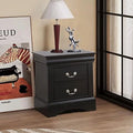 Small Wooden Nightstand with 2 Drawers B71610