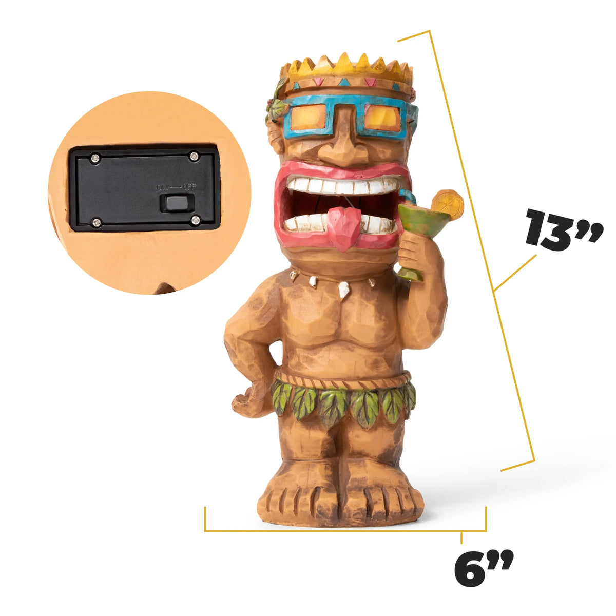 Tiki Solar Powered Led Outdoor Decor Garden X58741