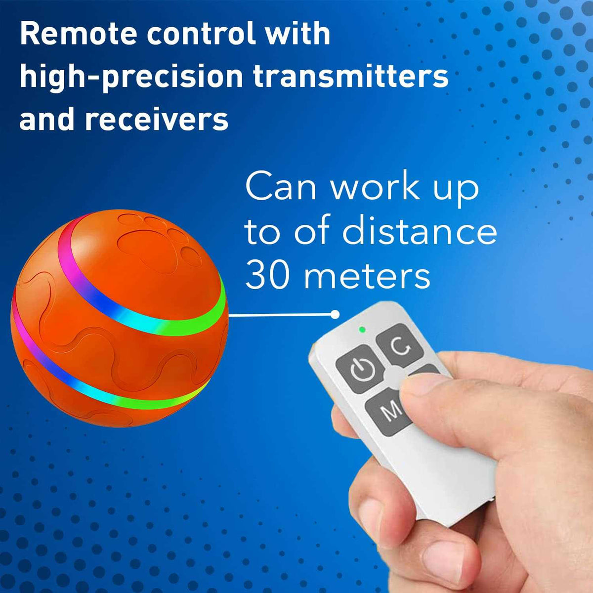 Interactive Dog Toy Ball with Remote Control J730