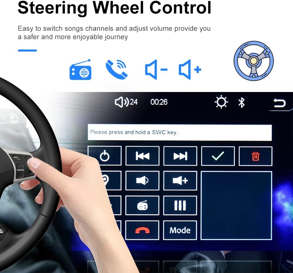 6.2" Touch Screen Car Stereo with Carplay Android Auto Bluetooth Backup Camera H940