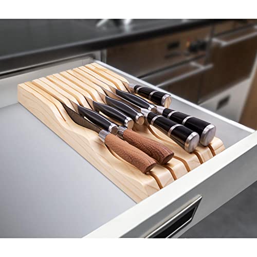 Solid Wood Bamboo Universal Knife Block Without Knives C4658