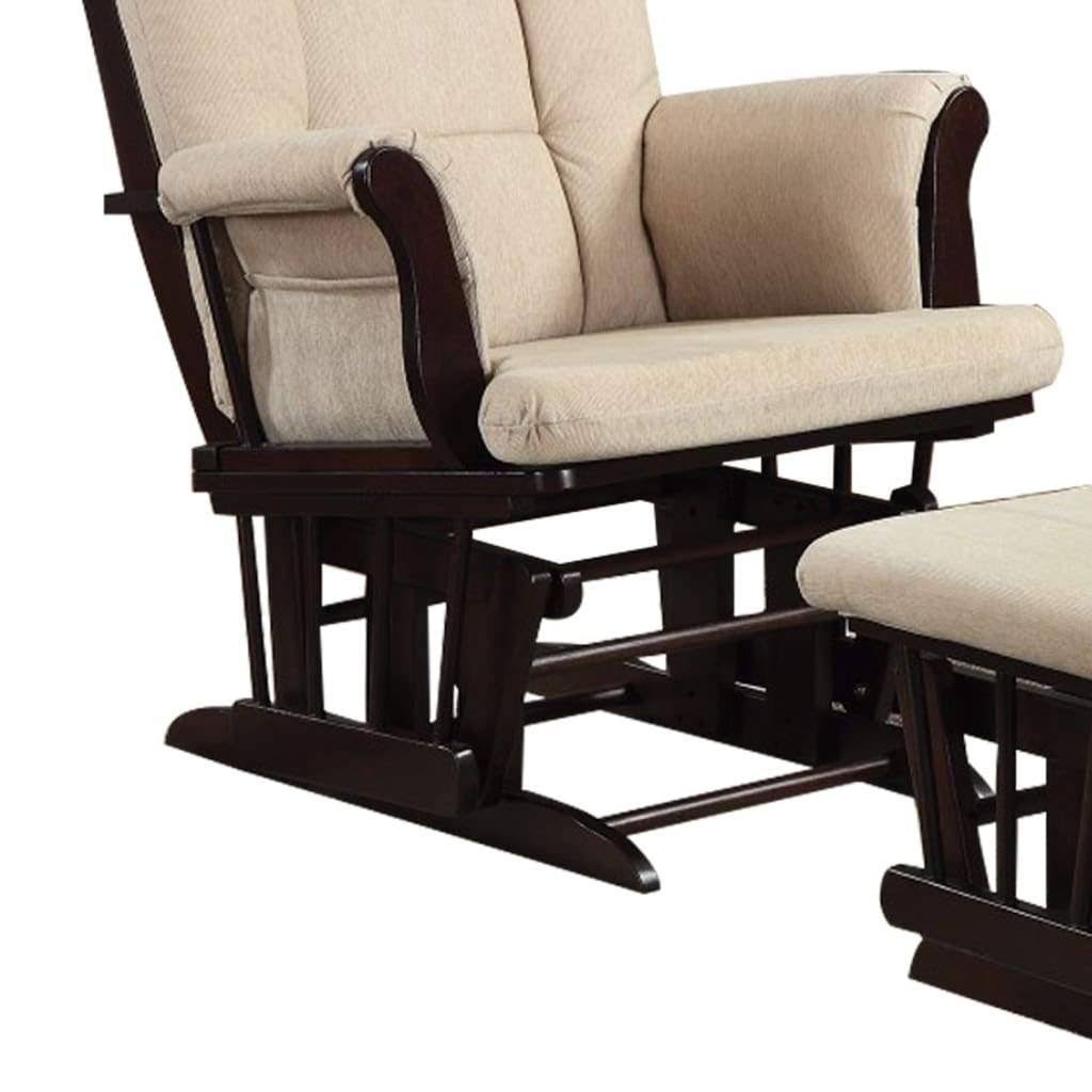 Beige Glider with Ottoman E90628