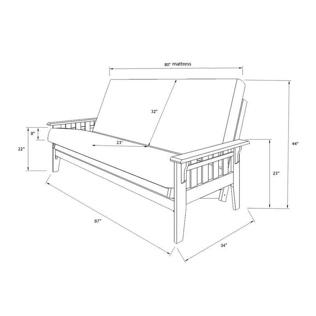 Queen Size Wood Futon Mattress V902