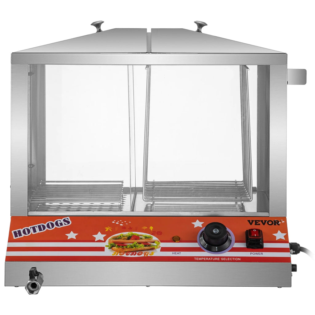 Stainless Steel Electric Hot Dog Warmer with Bun Warmer R257