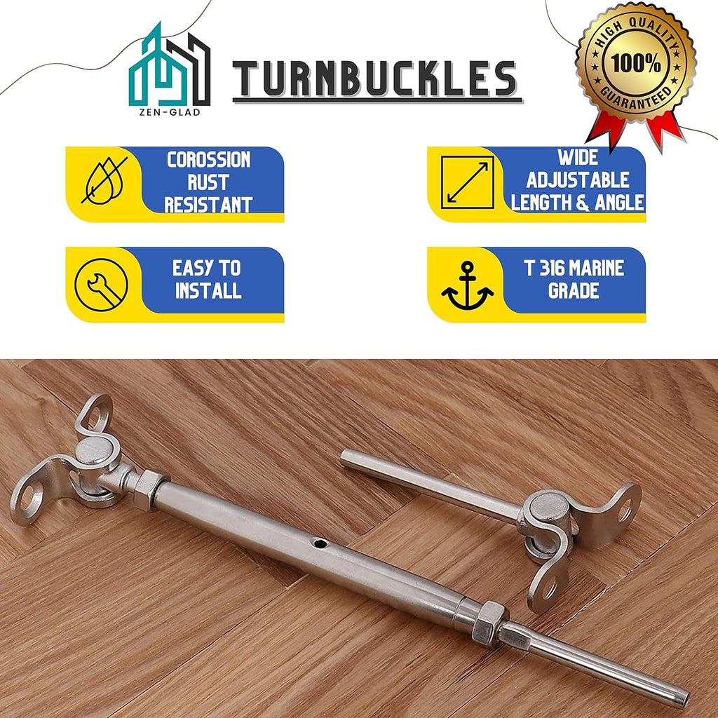20 Sets T316 Stainless Steel Adjustable Angle Cable Railing Hardware Kit C154197