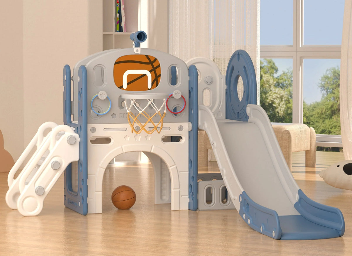 7-in-1 Kids Slide Play Set with Climber D85003