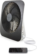 10 inch Portable 2 Speed Table Air Circulating Fan, Black R513