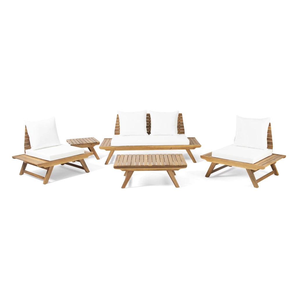 4 Seater Outdoor Chat Set with Side Table & Coffee Table Z894
