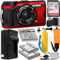 Red Digital Camera with 64GB SDXC Memory Card and 2X Replacement Batteries with Charger Q1954