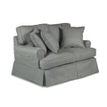 Grey T-cushion Loveseat Cover H389920