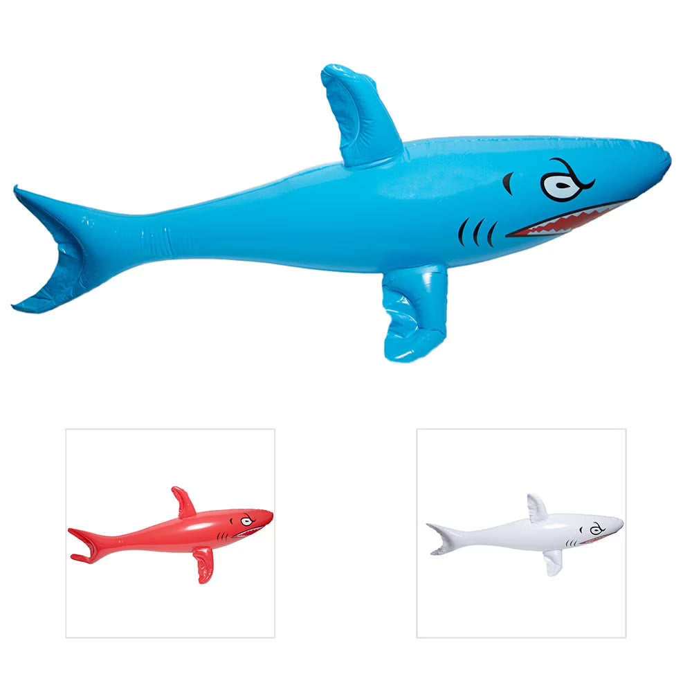 12 Assorted 46" Giant Inflatable Shark Decoration G356773