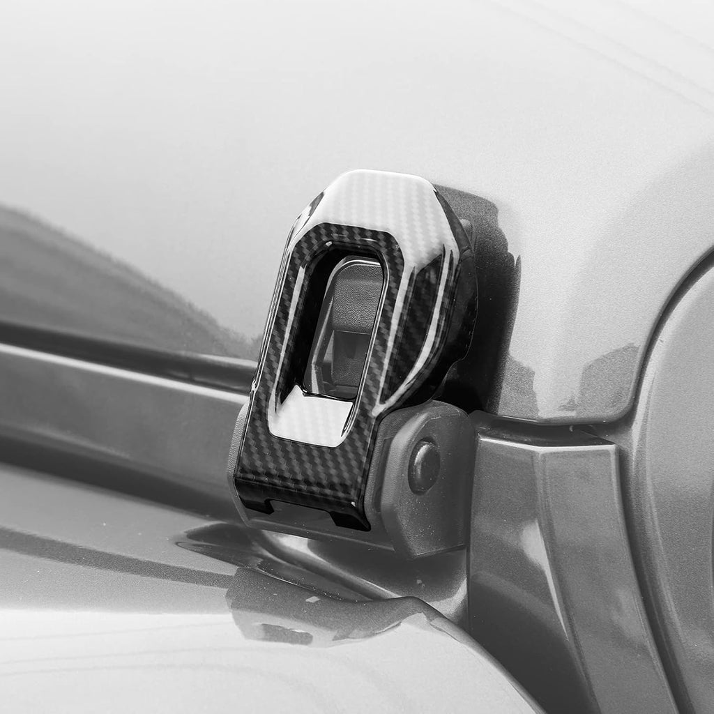 Hood Latch Cover ABS Carbon Fiber 2 PCS A74954