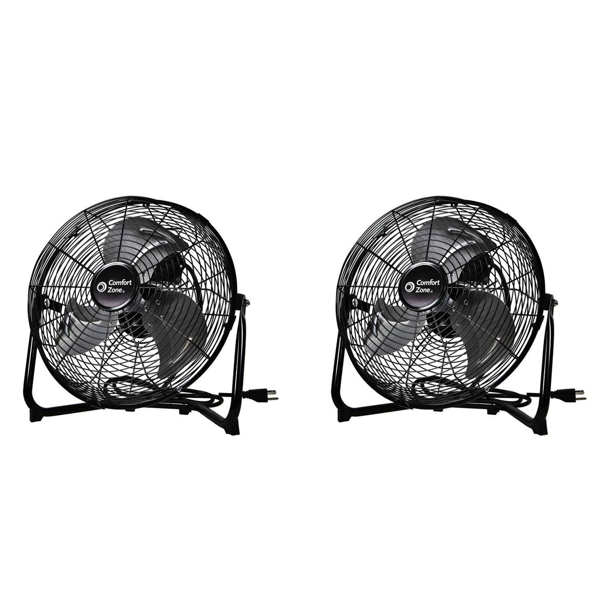 Black 12 inch 3 Speed Adjustable Cradle Fan, 2 Pack A591872