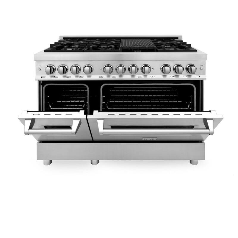 7 Burner Double Oven Dual Fuel Range in Stainless Steel N9729