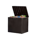 30 Gallon Resin Outdoor Storage Box and Side Table D349