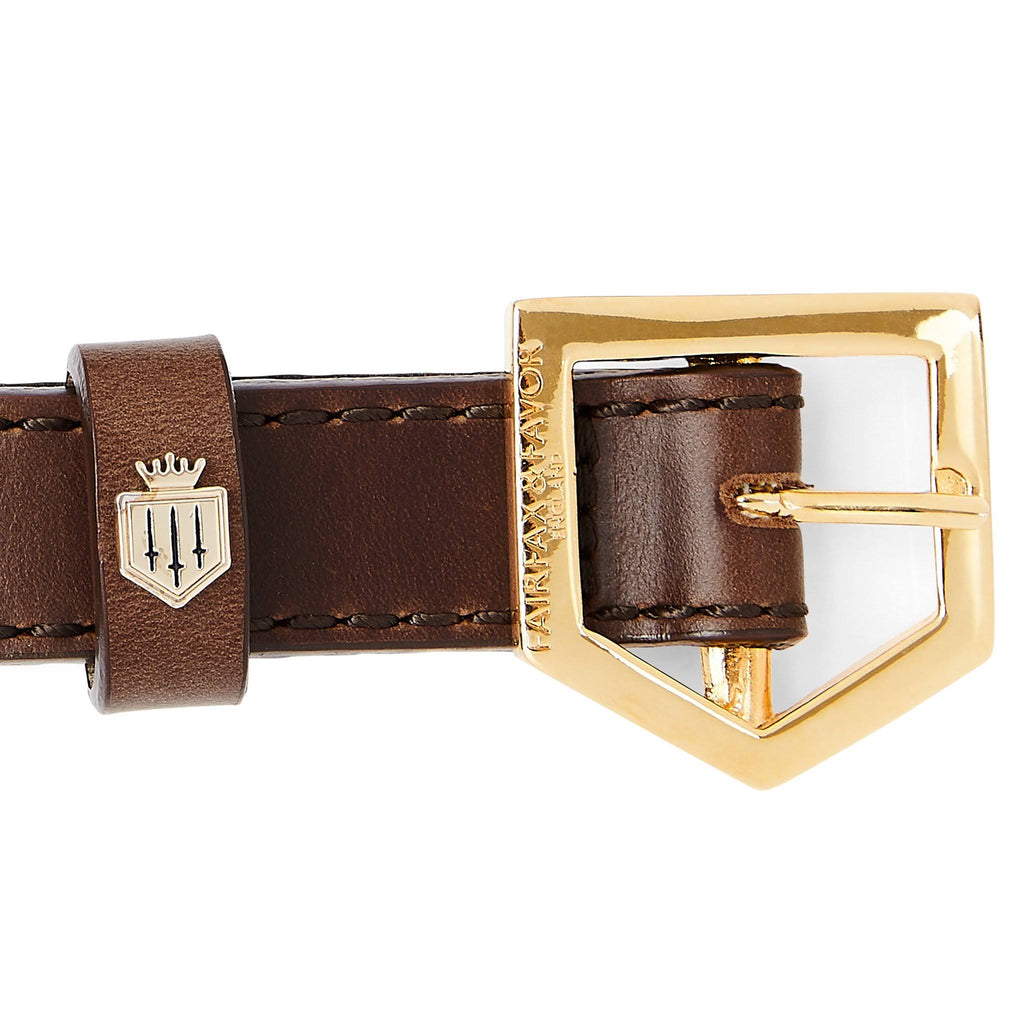 Mahogany Leather Dog Collar J571