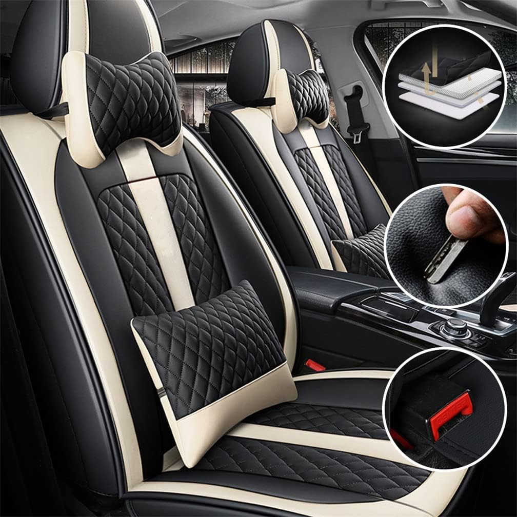 Black 2 Seats Car Seat Covers V649