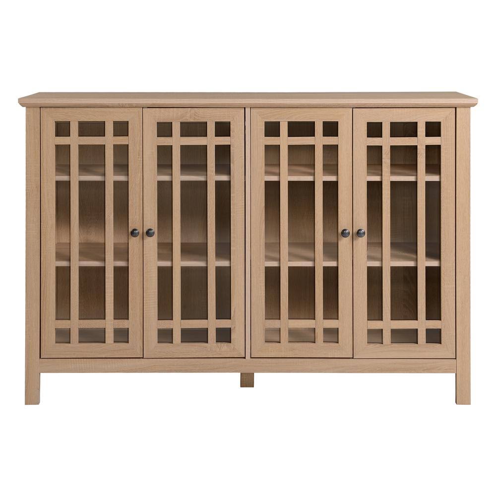 Light Brown 4 Door Accent Cabinet M5993