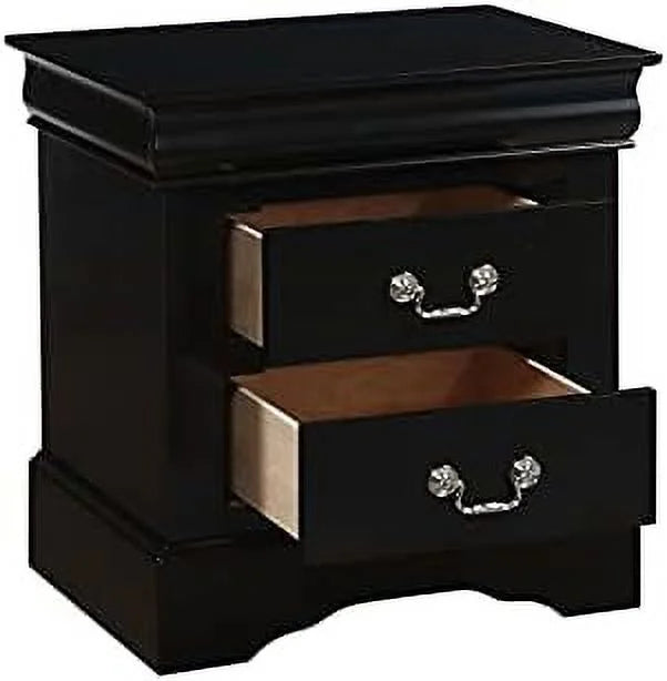 Small Wooden Nightstand with 2 Drawers B71610