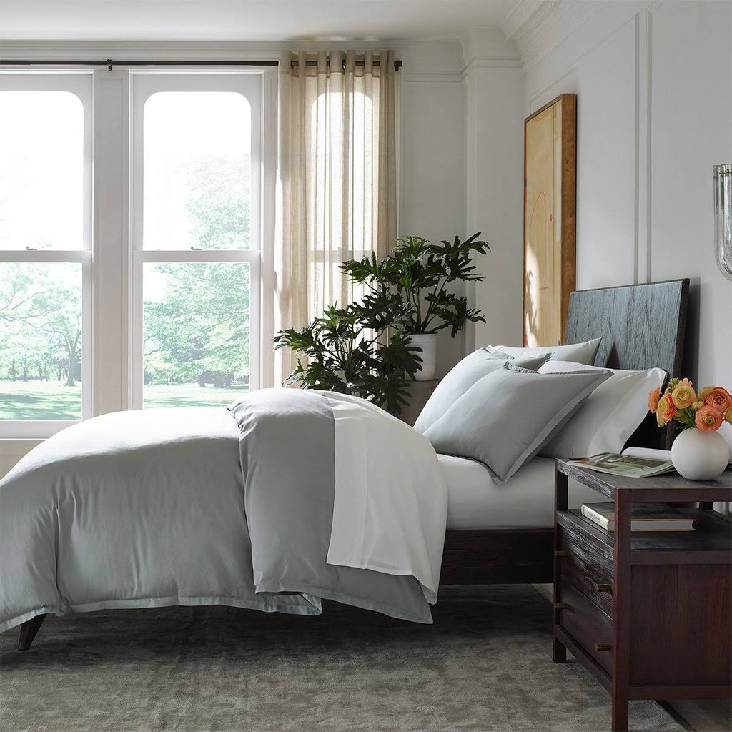 Queen Size Sateen Sheet Set in Slate Blue J330693