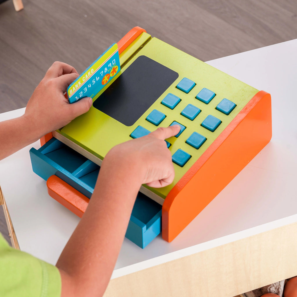 Wooden Grocery Store Market with Storage & Chalkboard V3676