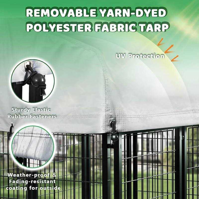 Large Dog Kennel Outdoor Pet Pen Metal Fence J734