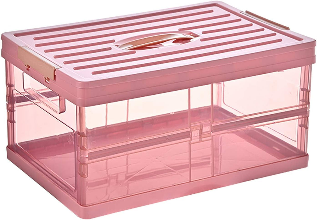 Foldable Plastic Storage Bin with Lid, Pack of 2 T81494