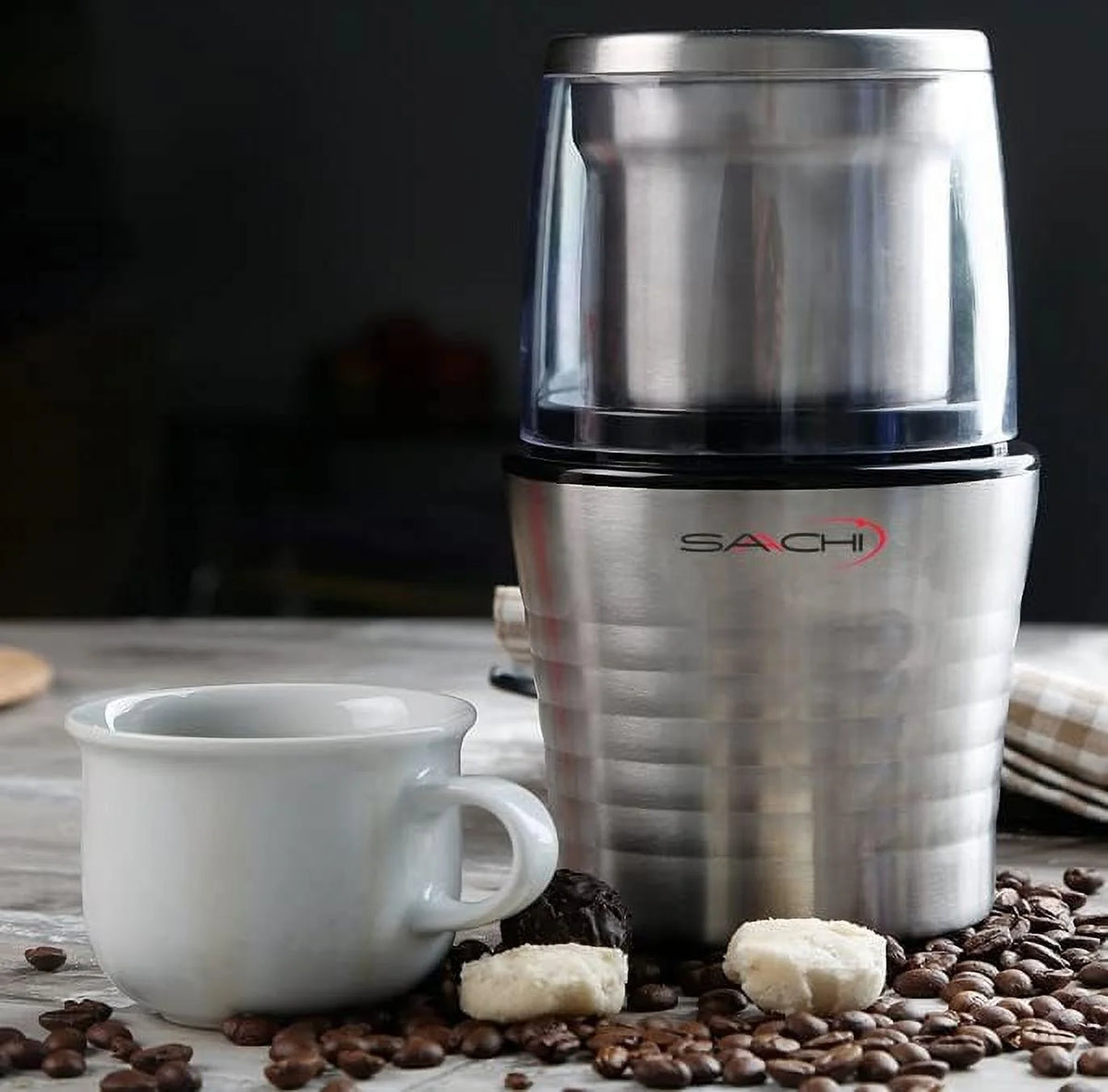 Electric Coffee Grinder Wet And Dry Spice Grinder with 2 Stainless Steel Blades X89593