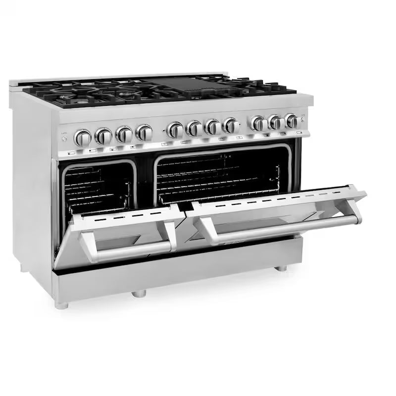7 Burner Double Oven Dual Fuel Range in Stainless Steel N9729