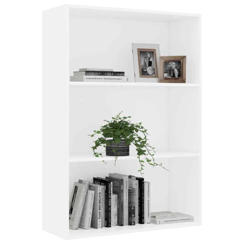 3-Tier Book Cabinet White Chipboard I224
