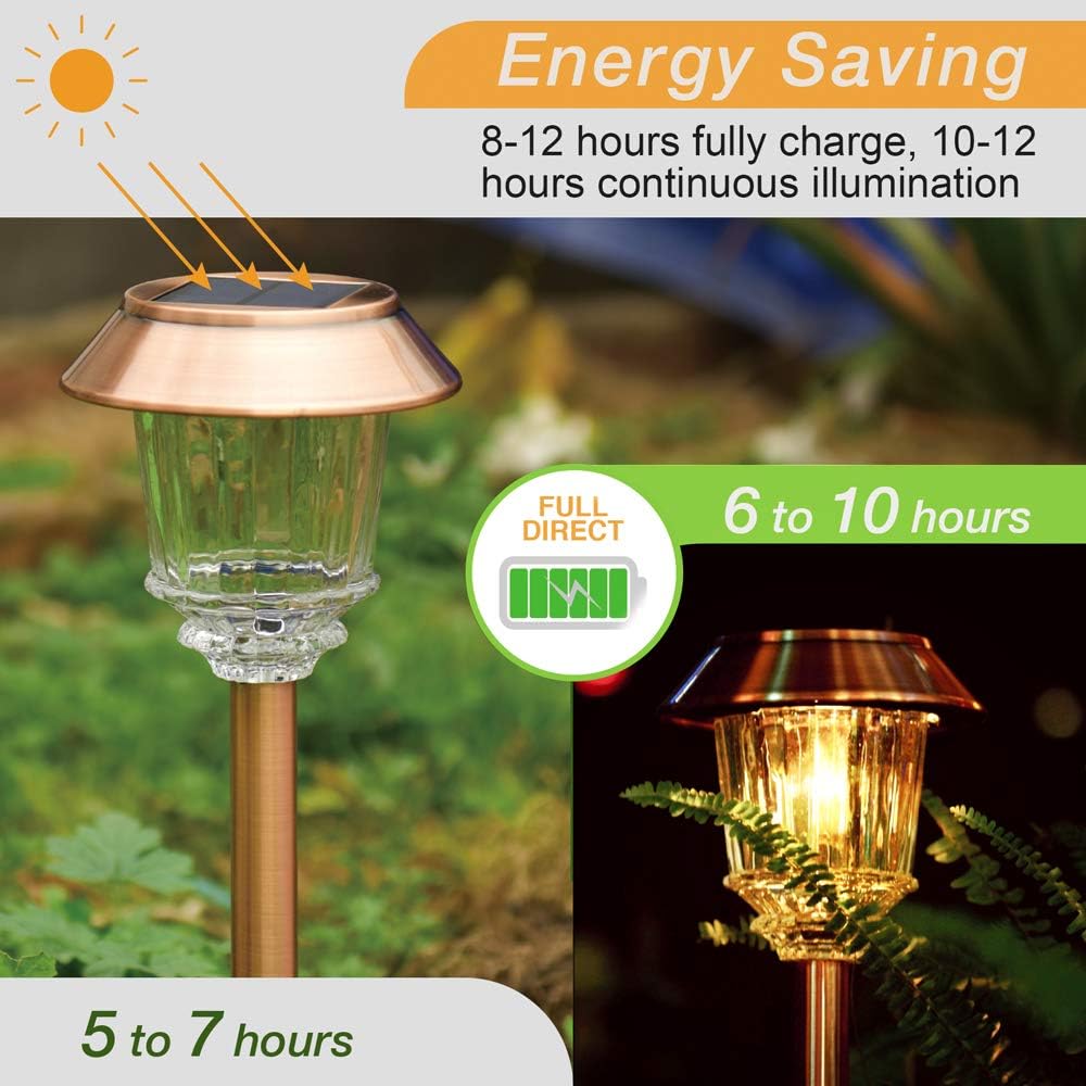 4 Pack IP65 Waterproof Dimmable Solar Pathway Lights N904113
