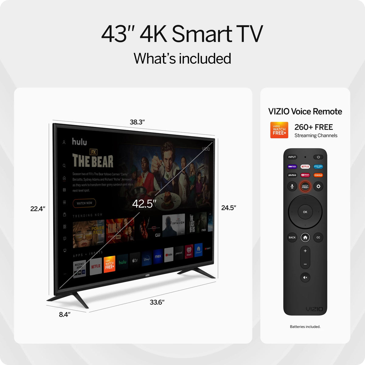 43 Class 4K UHD LED Smart TV J8432