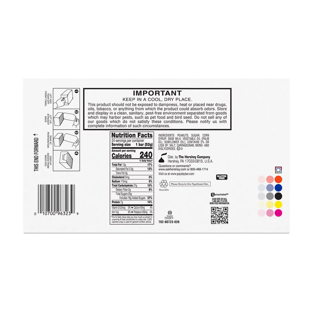 Peanut Caramel Candy Bars 1.85 oz 24 Count N3474