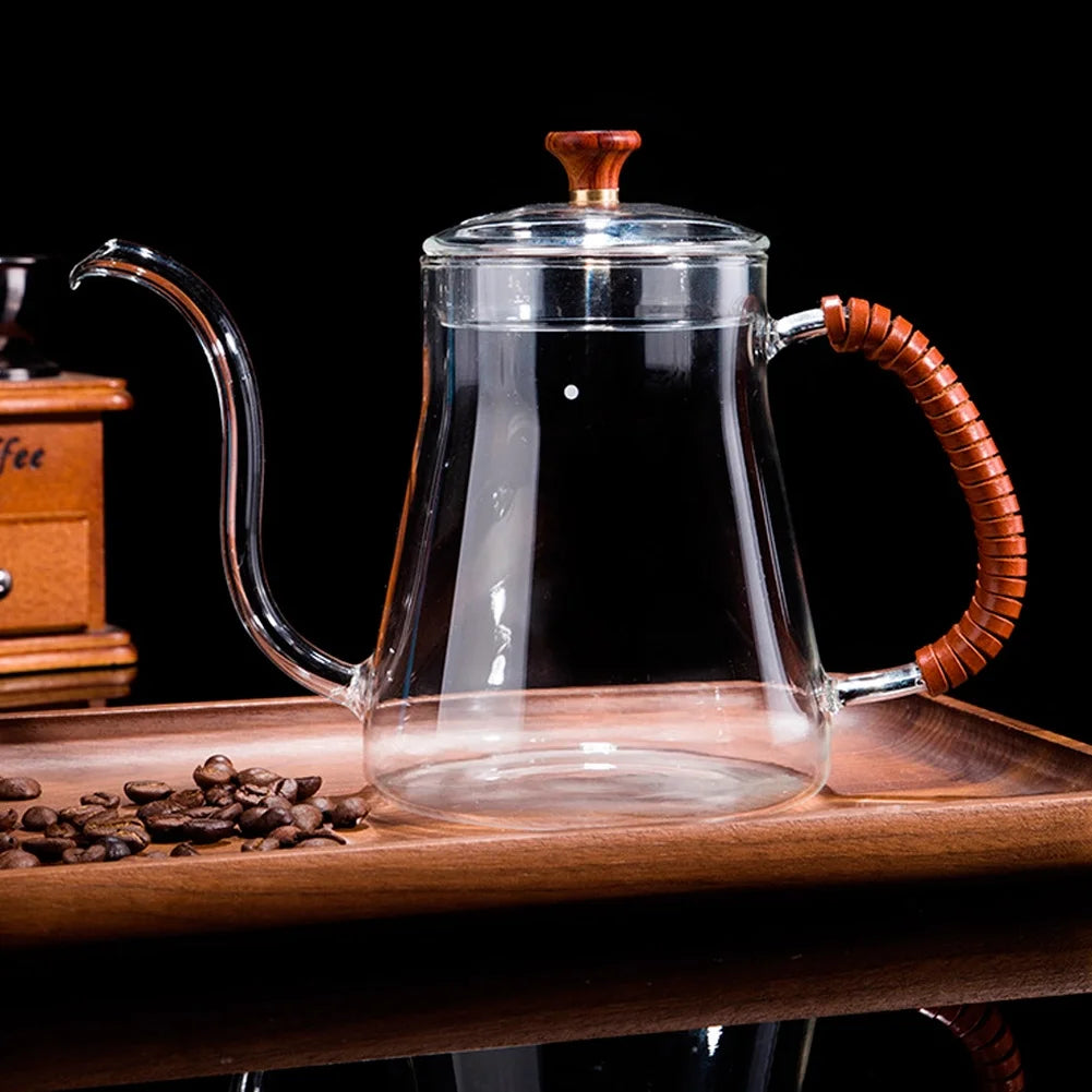 Thickened Glass Gooseneck Coffee Kettle 600ML E615802